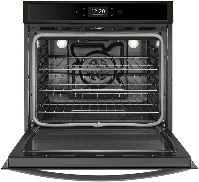 Whirlpool® 27" Electric Single Oven Built In-Print Resist Black Stainless 1
