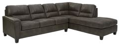 Signature Design by Ashley® Navi 2-Piece Smoke Left-Arm Facing Sleeper Sectional with Chaise