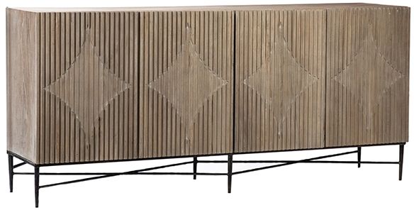 Dovetail Furniture Zell Sand Blasted Mud Grey Sideboard-0