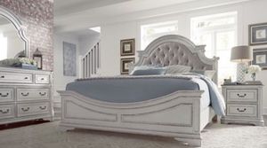 Liberty Magnolia Manor 4-Piece Antique White King Bedroom Set