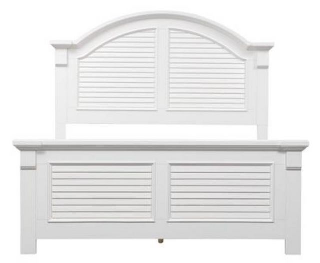 Liberty Summer House I Oyster White Queen Panel Bed-1