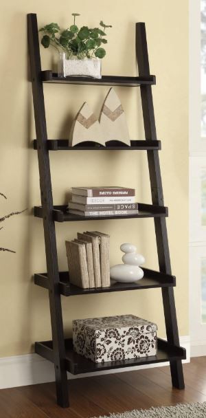 Coaster® Bower Cappuccino 5-Shelf Ladder Bookcase-1