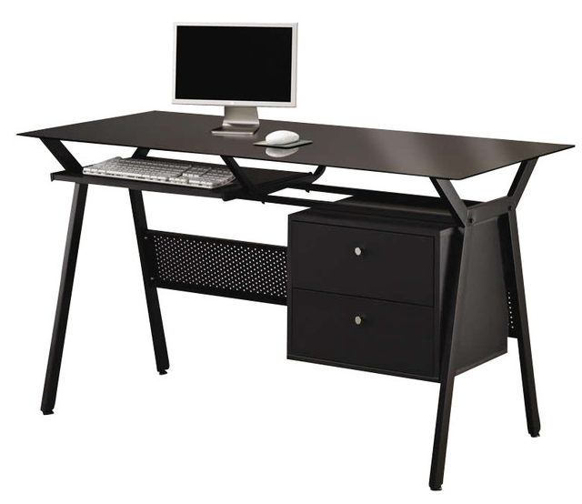 Coaster® Weaving Black 2-Drawer Computer Desk 0