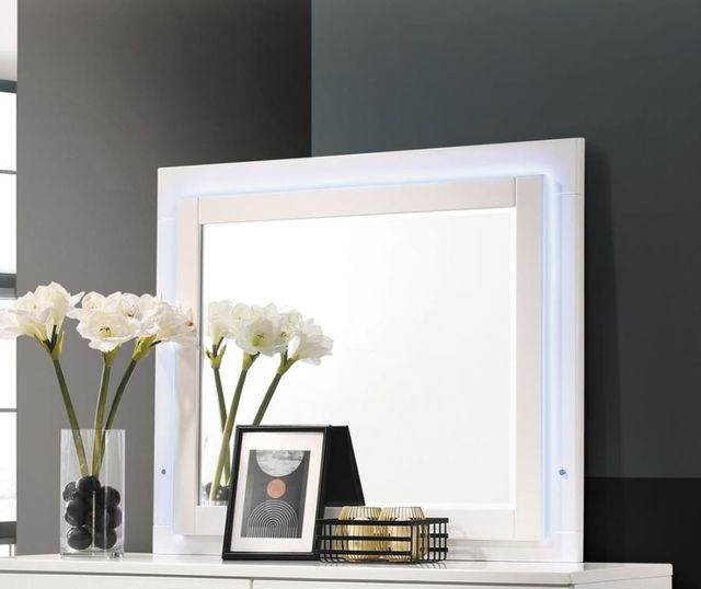 Coaster® Felicity Glossy White Mirror 1