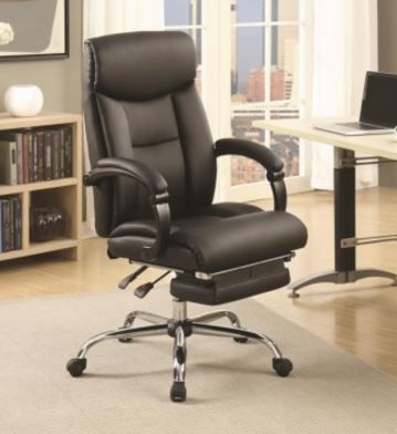 Coaster® Black And Chrome Adjustable Height Office Chair 1