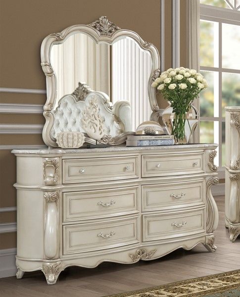 New Classic® Home Furnishings Monique White Dresser with Mirror