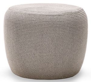 Classic Home Mia Taupe Outdoor Quick Dry Foam Pouf