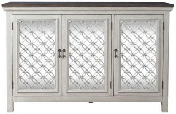 Liberty Westridge Antique White/Wire Brushed Gray Accent Cabinet-1