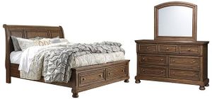 Signature Design by Ashley® Flynnter 5-Piece Medium Brown King Storage Bedroom Set