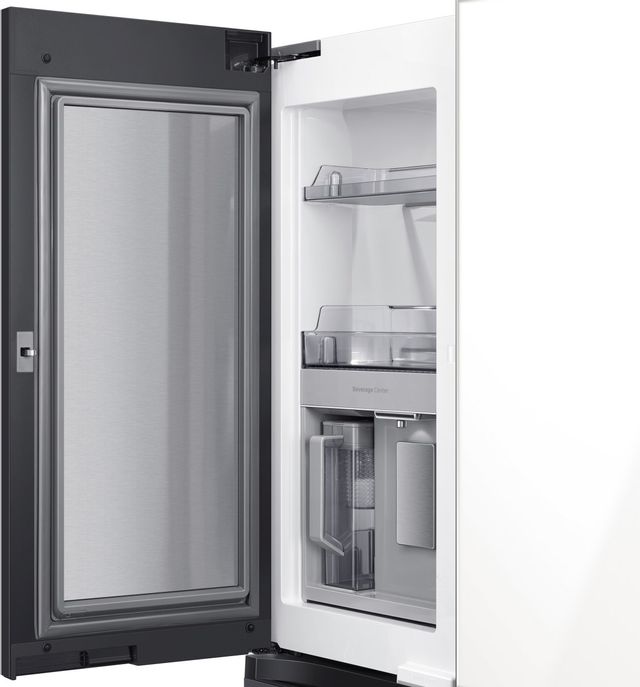 Samsung Bespoke 22.8 Cu. Ft. White Glass French Door Refrigerator 6