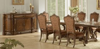 Home Insights Vintage Double Pedestal Table 8 Piece Dining Set 