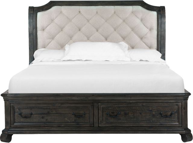Magnussen Home® Bellamy Peppercorn California King Sleigh Storage Bed-1