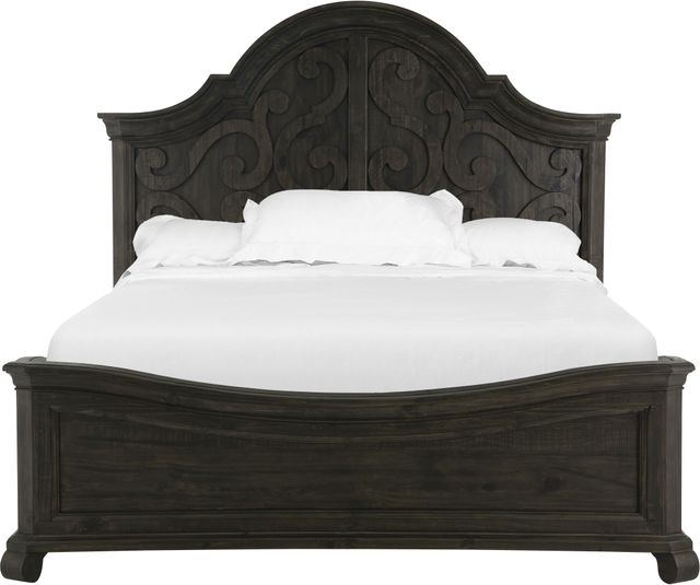 Magnussen Home® Bellamy Peppercorn King Shaped Panel Bed-0