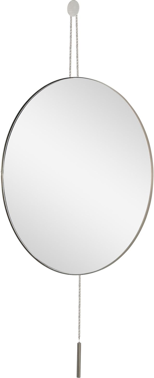 Miroir mural Coster, plaqué nickel satiné, Renwil® 1
