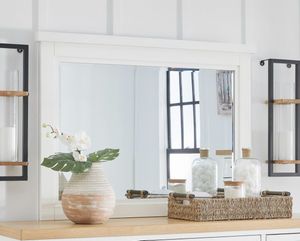 Signature Design by Ashley® Ashbryn White/Natural Bedroom Mirror