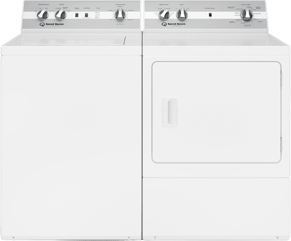 Speed queen white top load laundry pair with tr5000wn 26 deals top load washer and dr5000we 27 electric dryer