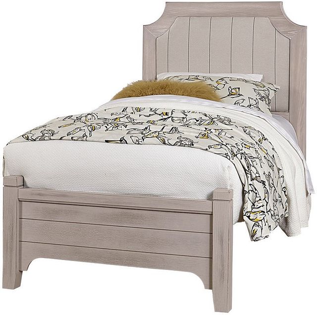 Vaughan-Bassett Bungalow Dover Grey Twin Upholstered Bed