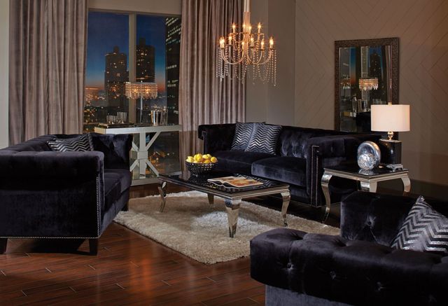 Coaster® Reventlow 3-Piece Black Living Room Set