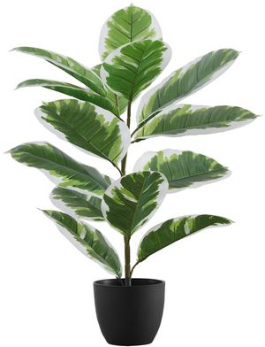 Monarch Specialties Inc. Green/Black 27" Artificial Potted Rubber
