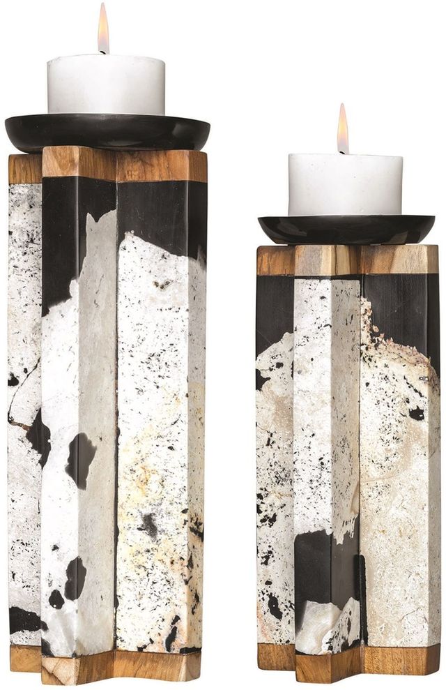 Uttermost® by Billy Moon Illini 2-Piece Stone Candle Holders-0