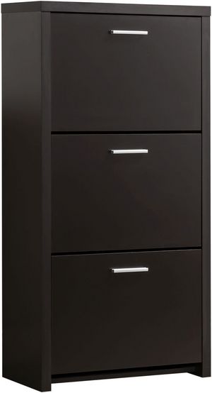 Coaster® Black 3-Drawer Shoe Cabinet