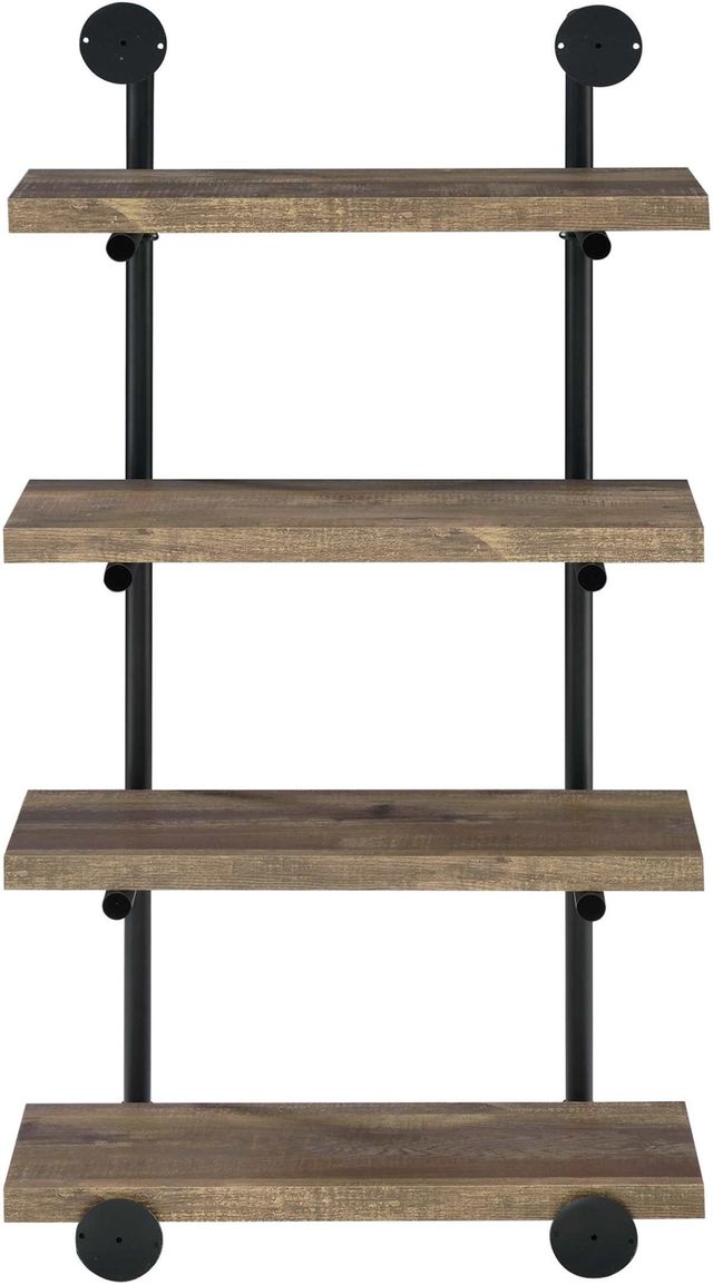 Coaster® Black And Rustic Oak Driftwood 24-Inch Wall Shelf 12