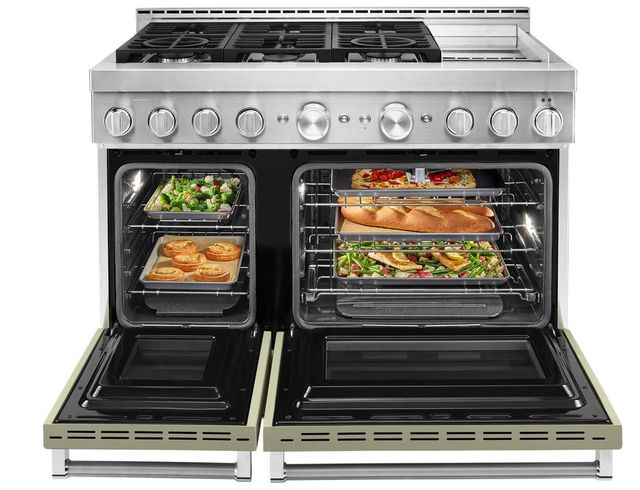 KitchenAid® 48" Stainless Steel Commercial Style Freestanding Gas Range 11