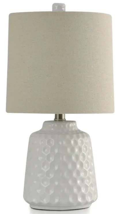 Stylecraft Beige/White Glaze Table Lamp