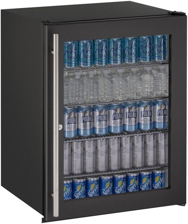 U-Line® ADA Series 5.4 Cu. Ft. Black Beverage Center-0