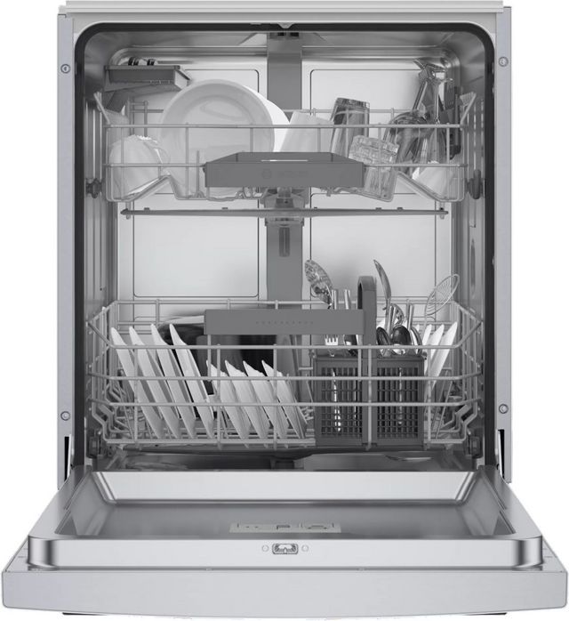Bosch® 300 Series 24" Stainless Steel Front Control Built In Dishwasher-3