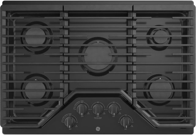 GE® 30" Black Built-In Gas Cooktop-0