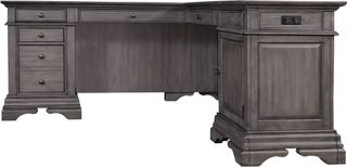 Aspenhome® Sinclair Ash Grey L-Shaped Desk
