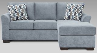 Affordable Furniture Anna Blue/Grey Queen Sleeper Sofa