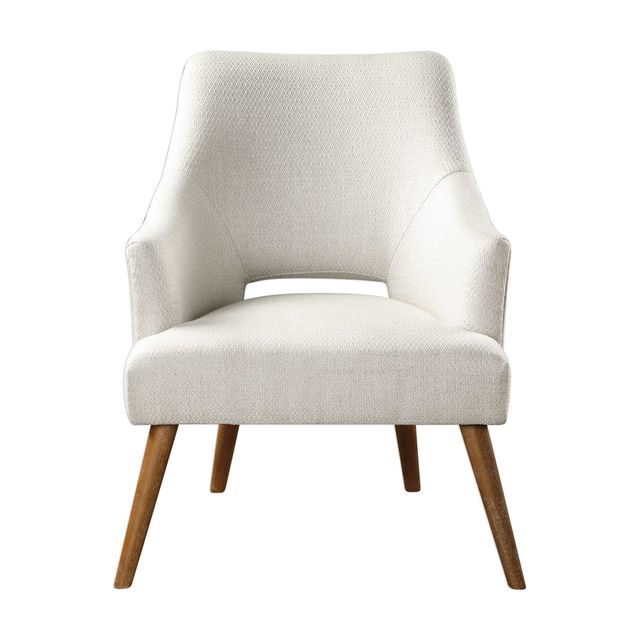 Uttermost® Dree White Accent Chair 0