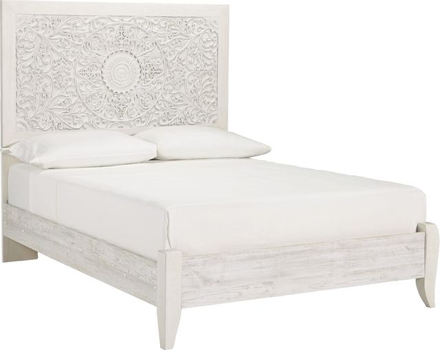 Signature Design by Ashley® Paxberry Whitewash King Panel Bed 10