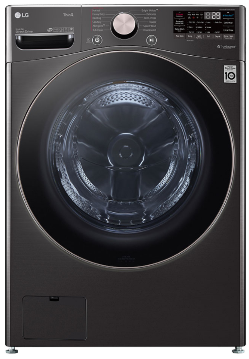 LG Black Stainless Steel Front Load Laundry Pair 4