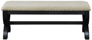 Homelegance® Palmyra Black Upholstered Bench