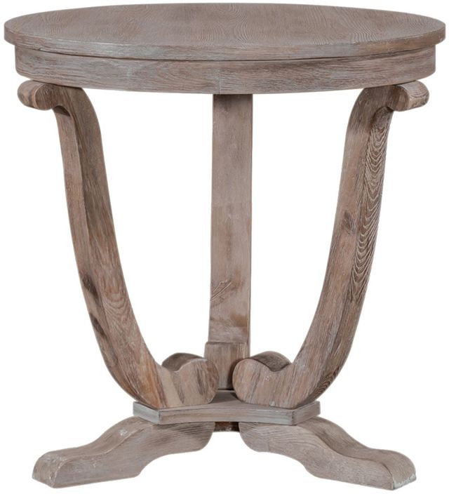 Liberty Furniture Greystone White-Washed Mill End Table-0