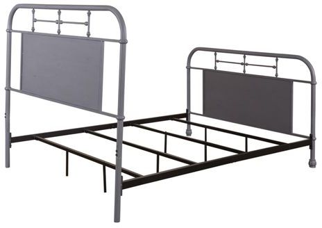 Liberty Furniture Vintage Distressed Blue Queen Metal Bed 15
