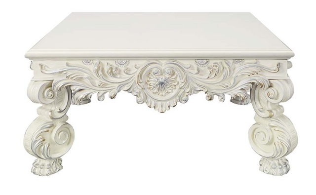 ACME Furniture Adara Antique White Coffee Table | Max Fine Furniture