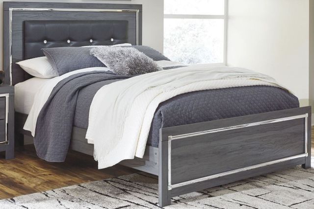 Signature Design by Ashley® Lodanna Gray Full Upholstered Panel Bed-1