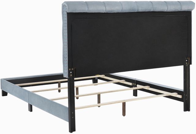 Coaster® Warner Slate Blue Eastern King Upholstered Bed 2