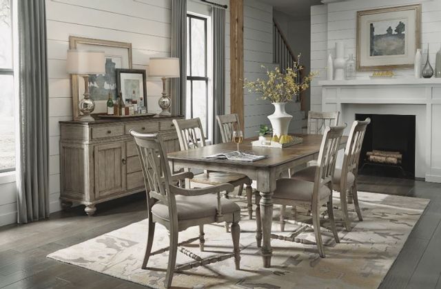 Flexsteel® Plymouth® Distressed Graywash Dining Chair 4