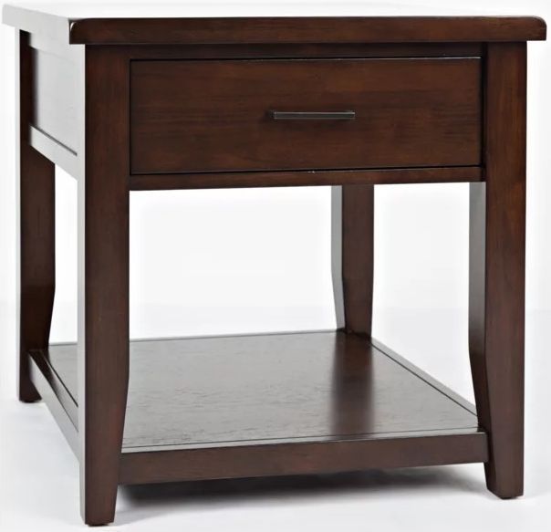Jofran Inc. Twin Cities Acacia Solid Brown End Table