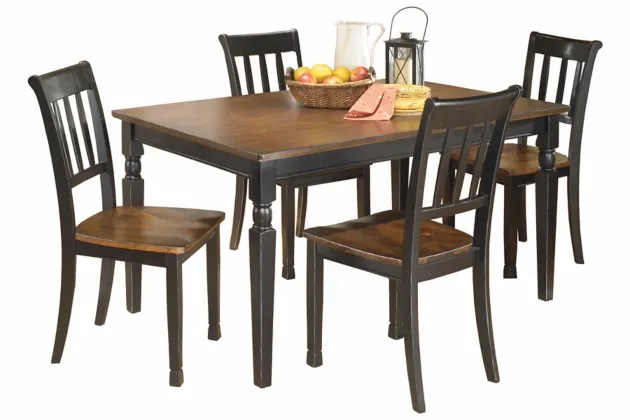 Signature Design by Ashley® Owingsville 5-Piece Black/Brown Dining Set