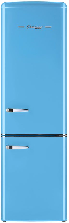 Unique® Appliances Classic Retro 9.0 Cu. Ft. Robin Egg Blue Counter Depth Freestanding Bottom Freezer Refrigerator