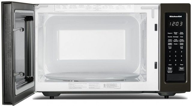 KitchenAid® 1.6 Cu. Ft. Black Stainless Steel with PrintShield™ Finish Countertop Microwave-1