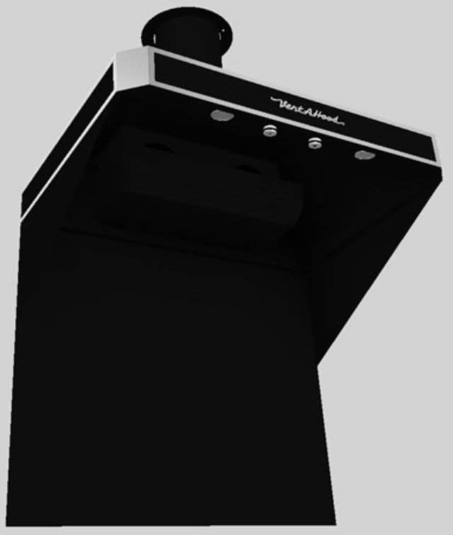 Vent-A-Hood® A Series 36" Black Retro Style Wall Mounted Range Hood-1