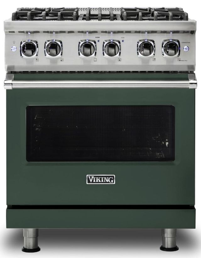 Viking® 5 Series 30" Blackforest Green Pro Style Dual Fuel Natural Gas Range