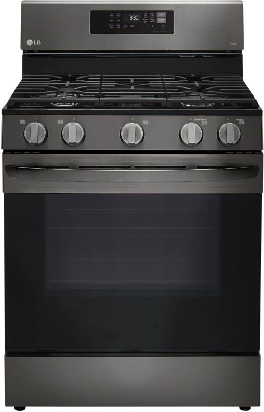 Lg black deals stainless gas range